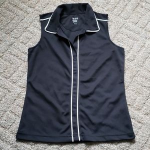 IZOD Womens Golf Tank Black Size XS